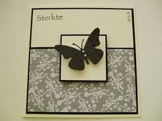 a card with a butterfly on it and the words sterkle written in black