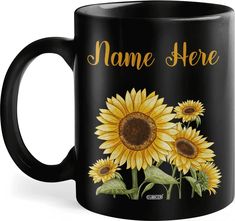 PRICES MAY VARY. CUSTOM SUNFLOWER CERAMIC COFFEE CUPS - Please click CUSTOMIZE NOW and surprise your family and friends on the next holiday with a sunflower coffee mug, sunflower coffee cups, sunflower tea mugs. Imagine their astonishment when they get this sunflower ceramic cup, the fashionable and lovely gift they will never forget! CUSTOMIZED SUNFLOWER COFFEE CUPS - We are proud of the high quality of our sunflower christmas mugs. This sunflower ceramic cup is made of durable ceramic that wil Sunflower Tea, Sunflower Ceramic, Sunflower Christmas, Name Mugs, Dishwashers, Travel Cup, Floral Theme, Ceramic Coffee Cups, Ceramic Cup