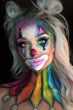 Halloween Make Up Looks, Make Carnaval, Creepy Halloween Decorations, Halloween Makeup Tutorial, Last Minute Halloween Costumes, Halloween Makeup Easy, Clown Costume