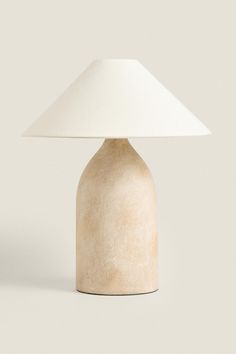 LARGE CERAMIC TABLE LAMP - Ecru | ZARA United States Zara Home Lamps, Plaster Lamps, Mini Lamps, Nyc Bedroom, Ceramic Lampshade, Wabi Sabi Lamp, Bathroom Fragrance, Lamps Design, Pinterest Room