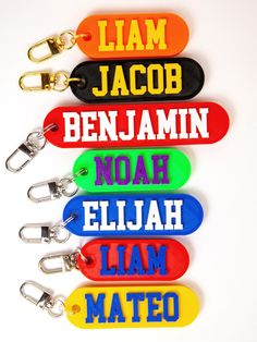 👑Express your style with our vibrant and personalized multicolor keychain collection! Crafted using 3D printing technology, these personalized charm keychains are a cute addition to any bag or keyring. Choose from a spectrum of captivating colors and let us create a one-of-a-kind name tag keychain! 🌟 Creative Ways to Use Our Keychains:     School Bags: Let your little one easily recognize their school bag in class     Party Favors: your party goers will be wowed when they see their personalize College Keychain, 3d Printed Bag, Name Tag Keychain, Class Party Favors, Charm Keychains, Baggage Carousel, Keychain Collection, Party Bag Fillers, 3d Printing Technology