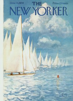 the new yorker magazine cover with sailboats in the water