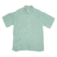 RUDNICK Plain Shirt Green Short Sleeve Mens M Casual Green Unstructured Shirt, Plain Shirt, Plain Shirts, Green Shorts, Casual Tops, Shirts Tops, Second Hand, Mens Accessories, Cuff