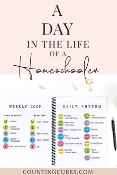 a day in the life of a homeschooler, with text overlay