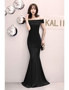 Off Shoulder Fitted Mermaid Evening Dress with Split Front #LN115 - GemGrace.com Sweep Train Off-shoulder Evening Dress, Off-shoulder Maxi Dress With Sweep Train, One Shoulder Mermaid Dress For Prom Season, One-shoulder Mermaid Dress For Prom, Off-shoulder Mermaid Dress For Prom Season, Mermaid Evening Dresses, Off Shoulder, Mermaid, Evening Dresses