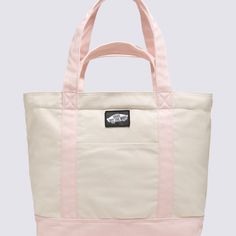 Tell All Zip Tote Bag is a durable tote that gets you to your location with everything you need. Shell: 100% Cotton fabric Exterior slip pocket Dimension: 14'' H x 20'' W x 6 1/2'' D Capacity: 23.5 liters | Vans Tell All Zip Tote Bag Snow Surfing, Vans Bags, Vans Store, Vans Logo, Zip Tote, Vans Shop, Promotional Gifts, Tote Bags, Cotton Fabric