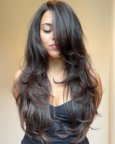 4. Long Feathered Hair. Feathering works equally well for thick and thin hair, but the final hairstyles can be very different! Party Hairstyle, Wavy Hairstyle