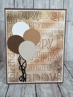 a birthday card with balloons on it