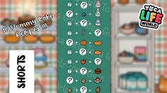 the game has many items in it, including cakes and donuts on display for everyone to see