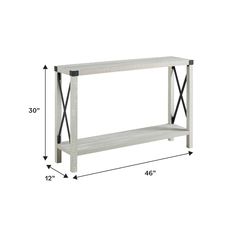 the measurements for a console table