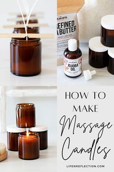 how to make massage candles with essential oils and natural ingredients for your skin care routine