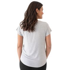 We've found your new favorite T-shirt! It's unbelievably soft, just like your most trusted, worn-in tee. It will be your new go-to, day or night. It has a roomy-but-flattering cut and side access for nursing and pumping, this scoop neck T-shirt can be worn from pregnancy through nursing just for everyday wear! Why we love the Everyday T-Shirt: Hidden underlayer so you can enjoy easy, discreet breastfeeding Two-layer construction creates a great drape and extra coverage Pocket to store binkies or Nursing And Pumping, Money Clothes, Nursing Maternity, Nursing Shirt, Pregnancy Wardrobe, Pregnancy Tshirts, Nursing Tops, Maternity Nursing, Pregnancy Workout