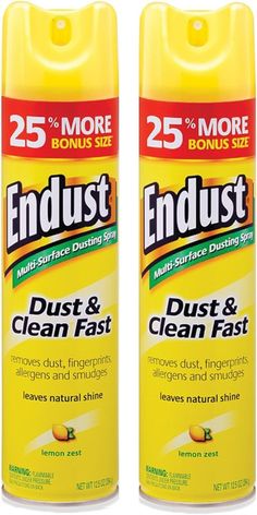 two bottles of endustt dust and clean fast