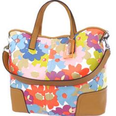 Coach Hadley Floral Print Duffle (Coach F28287) Pre-Owened Floral Print Twill Fabric With Leather Trim Inside Zip, Cell Phone And Multifunction Pockets Magnetic Snap Closure, Fabric Lining Handle With 4" Drop Longer Strap For Shoulder Or Crossbody Wear 11 1/2" (L) X 11" (H) X 5 3/4" (W) Spring Satchel With Removable Pouch, Coach Shoulder Bag For Spring Travel, Spring Coach Shoulder Bag For Travel, Multicolor Satchel For Spring Shopping, Multicolor Spring Satchel For Shopping, Spring Multicolor Satchel For Shopping, Spring Coach Shoulder Bag With Adjustable Strap, Coach Bags With Detachable Handle For Spring, Coach Bags For Everyday Spring Use