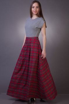 Long skirt with pockets from red plaid fabric. Skirt lenght 105 centimeters. Model wears size US 6, she is 160 cm tall with 10 cm hills. Her skirt is 105 cm long Please, use this size chart to select your size US 0 Bust 82 cm (32.5 inches) Waist 64 cm (25 inches) Hips 89 cm (35 inches) US 2 Bust 85 cm (33.5 inches) Waist 66 cm (26 inches) Hips 92 cm (36 inches) US 4 Bust 88 cm (34.5 inches) Waist 68 cm (27 inches) Hips 94 cm (37 inches) US 6 Bust 90 cm (35.5 inches) Waist 71 cm (28 inches) Hips Long Tartan Skirt, Long Skirt With Pockets, Red Tartan Skirt, Red Long Skirt, Long Plaid Skirt, Red Plaid Skirt, Sukienki Plus Size, Christmas Outfits Women, Tartan Skirt