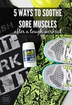 there are five ways to soothe sore muscles after a tough workout, including running shoes