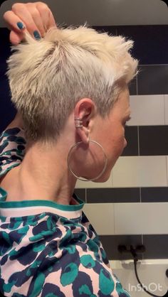 BK | Easy styling! My tip: work the Product through… every direction and finish with your style! #hairvideos #hairstyling #croppedhair... | Instagram Hairdresser Instagram, Short Spiked Hair, Silver Shampoo, Spiked Hair, Pixie Styles, Very Short Hair, Shaved Sides, Mullet Hairstyle, Fresh Cut