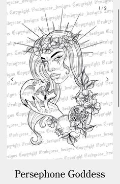 a drawing of a girl with flowers in her hair and the words, princess aurora