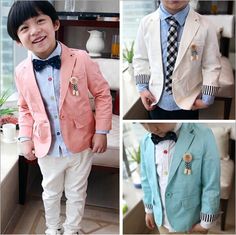 blazer claro de nino - Buscar con Google Boys Blazer Outfit, Ring Bearer Outfits, Formal Boys Outfit, Bearer Outfit, Blazer For Boys, Kid Styles, Blazer White, Classic Blazer, Kids Outerwear