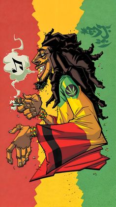 Jah Rastafari Art, Black Culture Wallpaper, Bob Marley Desenho, Bob Marley Cartoon, Rastafari Tattoo, Bob Marley Wallpapers, Rasta Wallpaper, Bob Marley Wallpaper, Iphone Wallpaper Cartoon