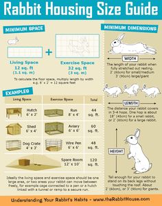 the rabbit house size guide for rabbits is shown in this screenshoter's manual