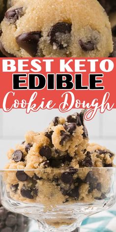 Keto Edible Cookie Dough Recipe is so easy and decadent. Learn how to make low carb cookie dough in minutes with simple ingredients. This delicious keto edible cookie dough recipe is the one to try. Not only is it so easy to make but it's cookie dough and taste fabulous. #dessertsonadime #ketoediblecookiedough #ketocookiedough Keto Edible Cookie Dough, Edible Cookie Dough Recipe, Cookie Dough Recipe, Fat Bomb, Keto Chocolate Chips