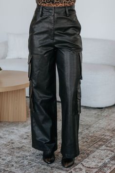 Suki Cargo Leather Pants Cargo Leather Pants, Pants Large, Clothes Collection, Cardigan Jacket, Trending Now, Overall Shorts, Leather Material, Vintage Look, Vintage Looks