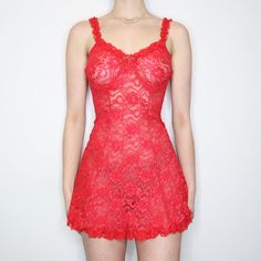 Red Lace Bustier Dress Lace Bustier Dress, Rose Applique, The Early 2000s, Bustier Dress, Nylon Fabric, Early 2000s, Red Lace