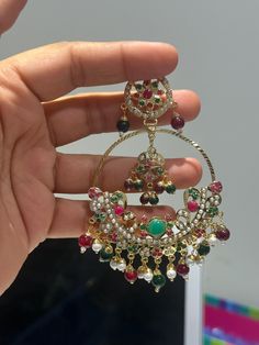 traditional punjabi jadau earrings . It's lightweight. Suitable for any occasion like wedding, engagement, birthday party or great for gifts.  Style tip- ----------- Pair it with any beautiful traditional outfits  and flaunt with Unique style of collection from us. Perfect match for Festival and Traditional wear.  Take Care Tips-  ---------------- Kee away from perfume, Hair spray and. Moisture.  Store in dry place , Ziplock bag or Airtight box.    Clean with dry cloth.  Jewellery is the last th Traditional Hand Set Kundan Pearl Earrings, Jadau Sets, Festive Kundan Pearl Drop Earrings, Jadau Jewellery Traditional, Jadau Three Piece Necklace Bridal, Ziplock Bags, Kundan Jewellery, Indian Jewelry, Traditional Outfits