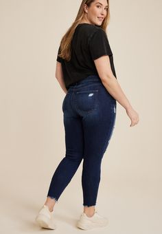 Jeans On The Edge Of Everything. Exclusively At Maurices Our Jean Is Edgy-Cool Meets All-The-Feels Comfort. From The Luxuriously Soft Fabric To The Artistic Wash Indigos It’S Fearlessly Fabulous (Just Like You)..mar-Pdp-Section .mar-Product-Description {Color: #000;}.mar-Pdp-Section .mar-Product-Description Ul .mar-Pdp-Section .mar-Product-Description Ul>Li {Margin-Left: 10Px;padding-Left: 10Px;}.mar-Pdp-Section .mar-Product-Description .mar-Product-Description-Content Ul Li{List-Style-Type: Dis Maurices Plus Size, Fashion 2024, Trending Fashion, High Rise Shorts, List Style, Plus Size Jeans, A Plus, Ankle Jeans, Colored Jeans