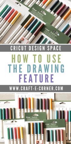 cricut design space with the text how to use the drawing feature on it