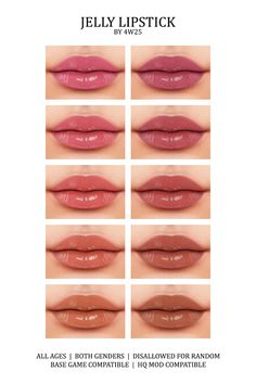 the lip chart for jelly lipstick