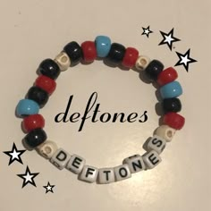 Mf Doom Bracelet, Rock Band Bracelets, Msi Bracelets, Radiohead Bracelet, Deftones Bracelet, Words For Bracelets, Lil Peep Bracelet, Kandi Bracelets Tutorial