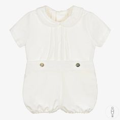 Traditional Ivory Shorts Set By Ancar, Suitable For Both Boys And Girls. Made In A Soft Cotton Blend, The Top Has A Small Rounded Collar And Pleats On The Front. The Shorts Are Elasticated At The Back And Around The Legs Cuffs For A Comfortable Fit. The Two Pieces Attach To Each Other With Buttons, So The Top Will Always Remain Neatly Tucked In. 67% Polyester, 33% Cotton (Soft & Lightweight) Machine Wash (30*C) Button Fastenings Suitable For Both Boys & Girls Made In Europe Dimensions Measuremen Suits Show, Leg Cuffs, Shorts Set, Matching Sets, Two Pieces, Short Sets, Outfit Sets, Baby Clothes, Boy Or Girl