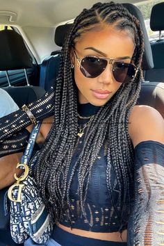 hair style is so nice it looks so good on me Cornrow To Box Braids, Braid Weave Hairstyles For Black Women, Long Plaits Black Women, Medium Feed In Braids Cornrows, Braids Extensions Styles, Protection Braids, Latest Braided Hairstyles, Romantic Waves, Intricate Braids