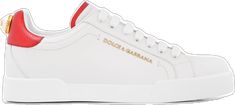 Sneakers White, Leather Sneakers, Dolce And Gabbana, Collage, ? Logo, Sneakers, Leather, Pins, White