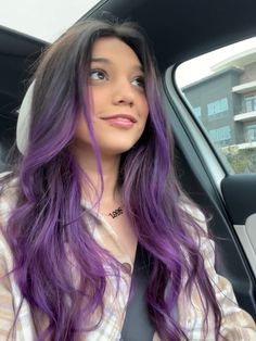 Purple Hair Streaks, Dyed Hair Purple