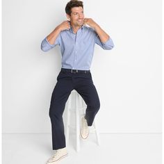 Want a dressier dress shirt? Start with better fiber. This No Iron Pinpoint is pure Supima® cotton — the top 3 percent of the U.S. cotton crop. This yarn has the same ultra-fine “80s” width as our previous shirt, but now, with fewer fiber “ends” thanks to Supima’s exceptional length, it’s smoother and stronger than ever. Along with the no-iron finish that keeps the shirt looking just-pressed all day, we build in additional features like moisture wicking, to increase your comfort on muggy days. T Casual Dress Shirt With Button Closure For Office, Tailored Button-up Dress Shirt For Spring, Tailored Spring Dress Shirt, Fitted Button-up Dress Shirt With Welt Pockets, Relaxed Fit Button-up Dress Shirt For Business, Shipt Shopper, Dressy Dresses, Tailored Shirts, Supima Cotton