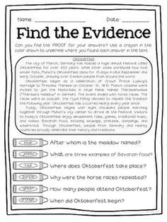 a worksheet with the words find the evidence and write it in two different ways