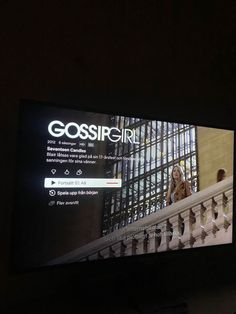 a television screen with the words gossipgirl on it