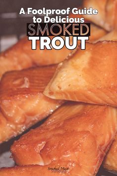 the cover of a foolproof guide to delicious smoked trout, with text overlay