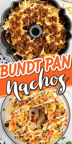 bundt pan nachos with the title overlay