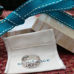 Infinite Love Ring.. Gently Used Silver And Diamond Band Comes With Sundance Box,Pouch And Ribbon .. Perfect For Gift Giving!! Jes Maharry Jewelry, Box Pouch, Infinite Love, Ring Color, Diamond Band, Love Ring, Diamond Bands, Womens Jewelry Rings, Gift Giving