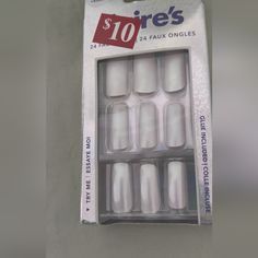 Brand New In Box 24 Piece Fake Press On Nails With Glue Inside. We Have Different Nail Shapes And Designs. Will Ship Within 24 Hours Of Cleared Payment. Nail Shapes And Designs, Press On Nails With Glue, Fake Press On Nails, Claire's Fake Nails, Claire's Makeup, Claires Nail Polish, Different Nail Shapes, Nail Shapes, False Nails