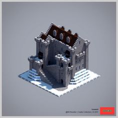 an image of a castle made out of lego blocks