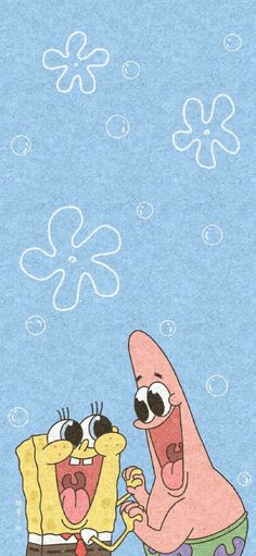 an image of spongebob and patrick in the water