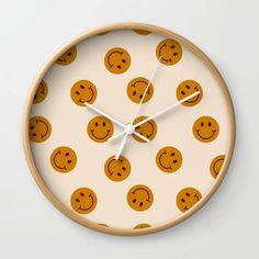 a clock that has some faces on it