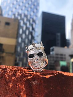 SHOP HIP HOP DIAMOND RINGS WITHOUT BREAKING THE BANK! TAKE AN EXTRA 5% OFF WITH OUR CODE 'ITSHOTPIN' Gold King Crown, Mens Bling, Diamond Skull, King Crown, Real Hip Hop, Jewelry Mens, Bold Accessories, Kings Crown, Skull Jewelry