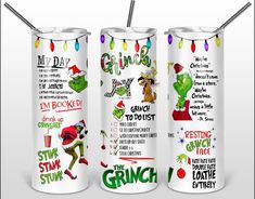 Schedule Tumbler-Stay Foxy Boutique, Florissant, Missouri Grinch Tumbler, Funny Christmas Movies, Der Grinch, Stink Stank Stunk, Christmas Collage, Christmas Tumblers, Grinch Christmas, Sublimation Ink, The Grinch