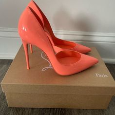 Orange High Heels, Pinterest Feed, Orange Heels, Rossi Shoes, Orange Shoes, Christian Louboutin Heels